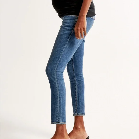 Abercrombie & Fitch maternity super skinny ankle Jean 26 - Picture 3 of 9